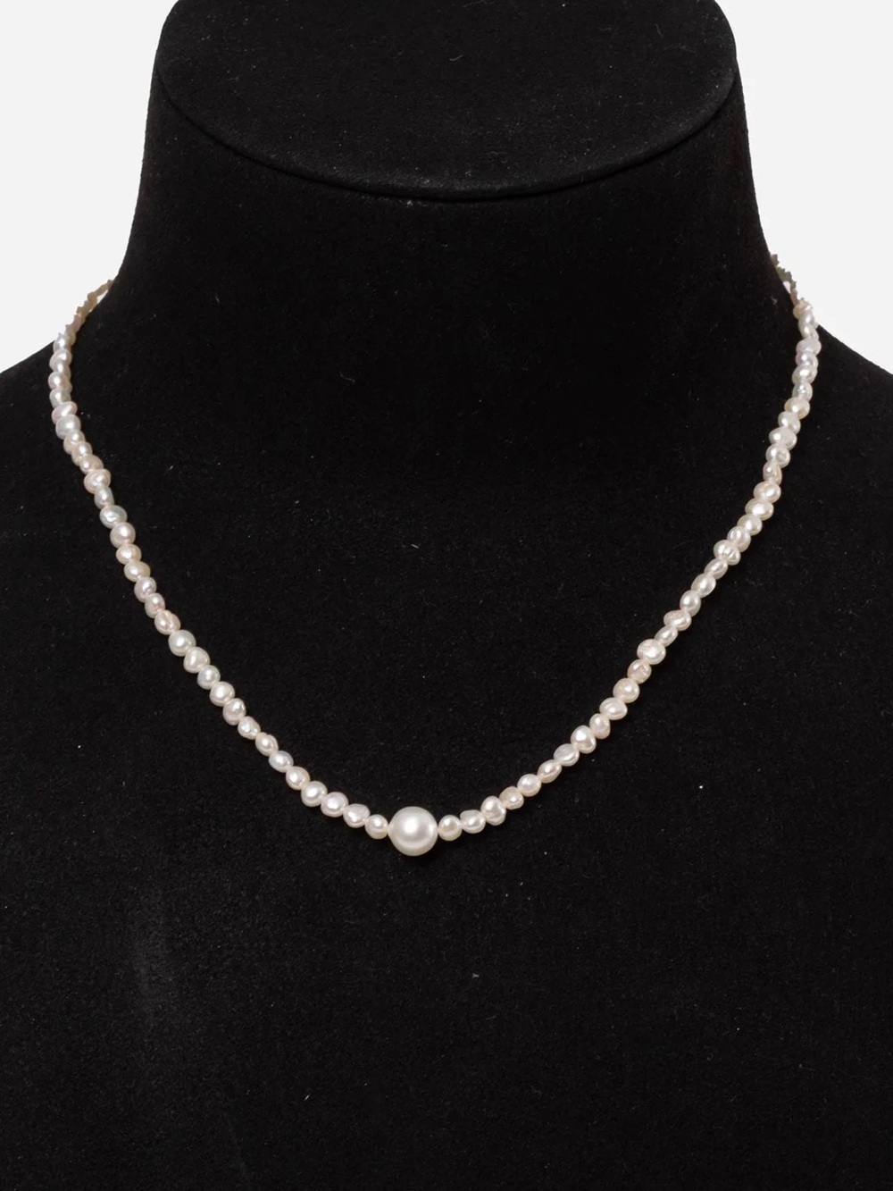 TASAKI Vintage Baby Pearl Necklace With Silver Clasp